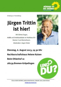 Einladung Jürgen Trittin Helen Kaisen